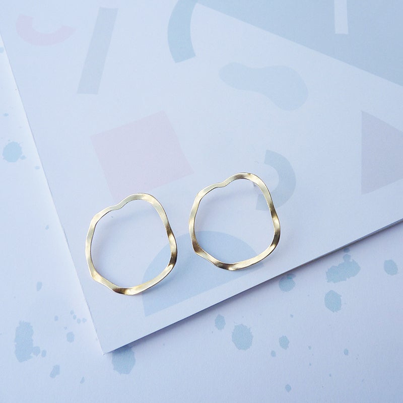 Wave Earrings | Brass | by Custom Made - Lifestory - Custom Made