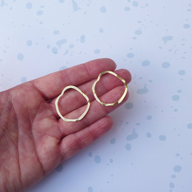 Wave Earrings | Brass | by Custom Made - Lifestory - Custom Made