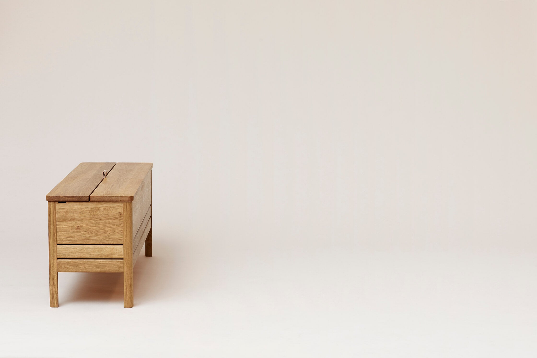 A Line Storage Bench | 111cm | Oiled Oak | by Form & Refine - Lifestory - Form & Refine