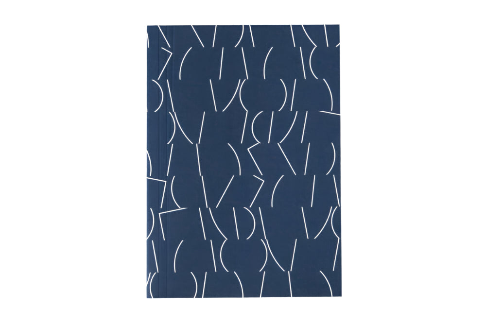 Medium Layflat Notebook A5 | Navy Sol Print | Plain Pages | by Ola - Lifestory - ola