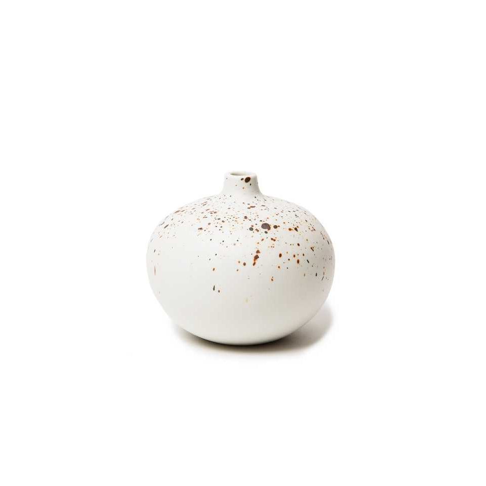 Bari Vase | Medium | White Freckles Melange | by Lindform - Lifestory - Lindform