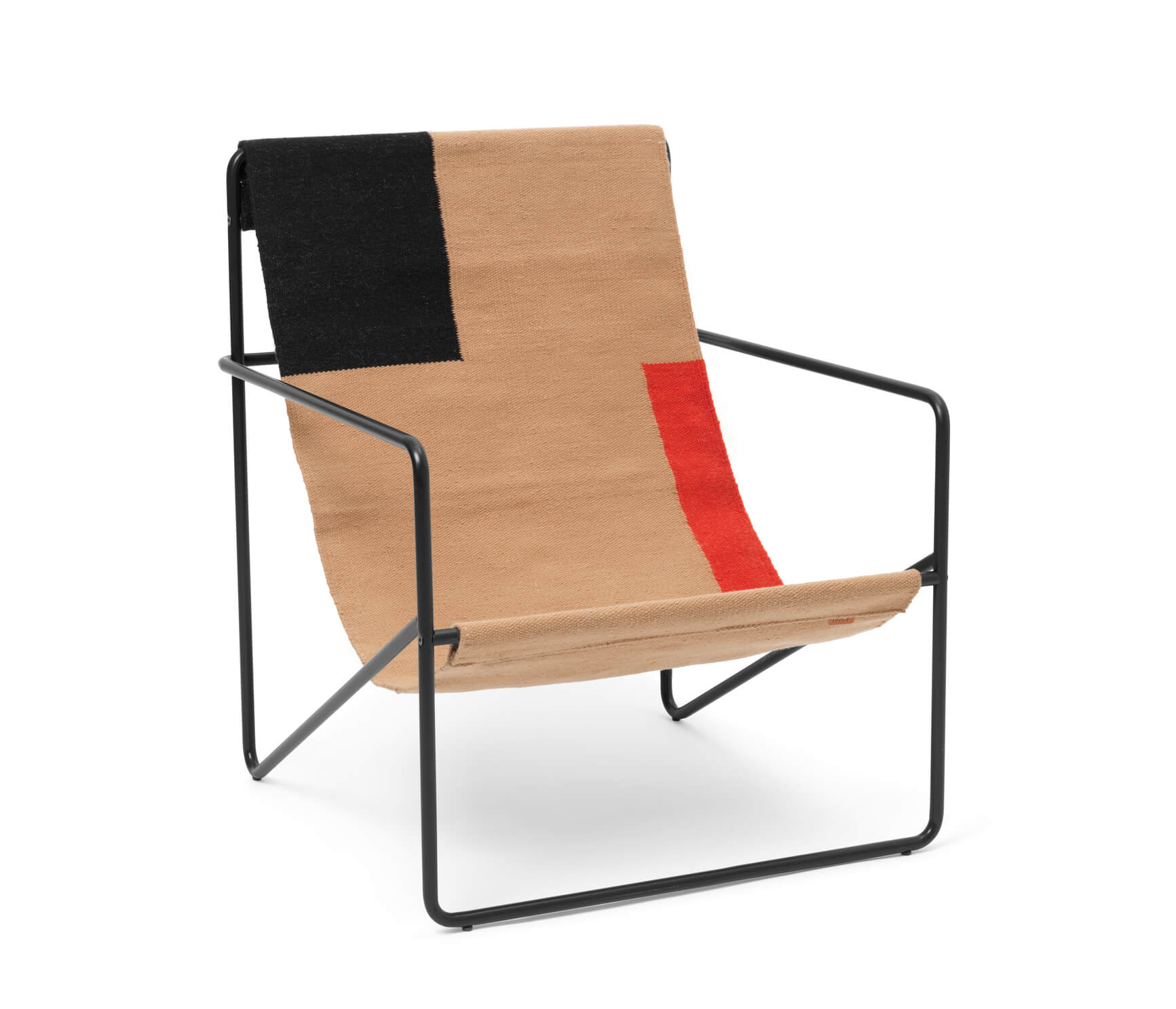 Desert Lounge Chair | Black Frame + Block Fabric | by ferm Living - Lifestory - ferm Living