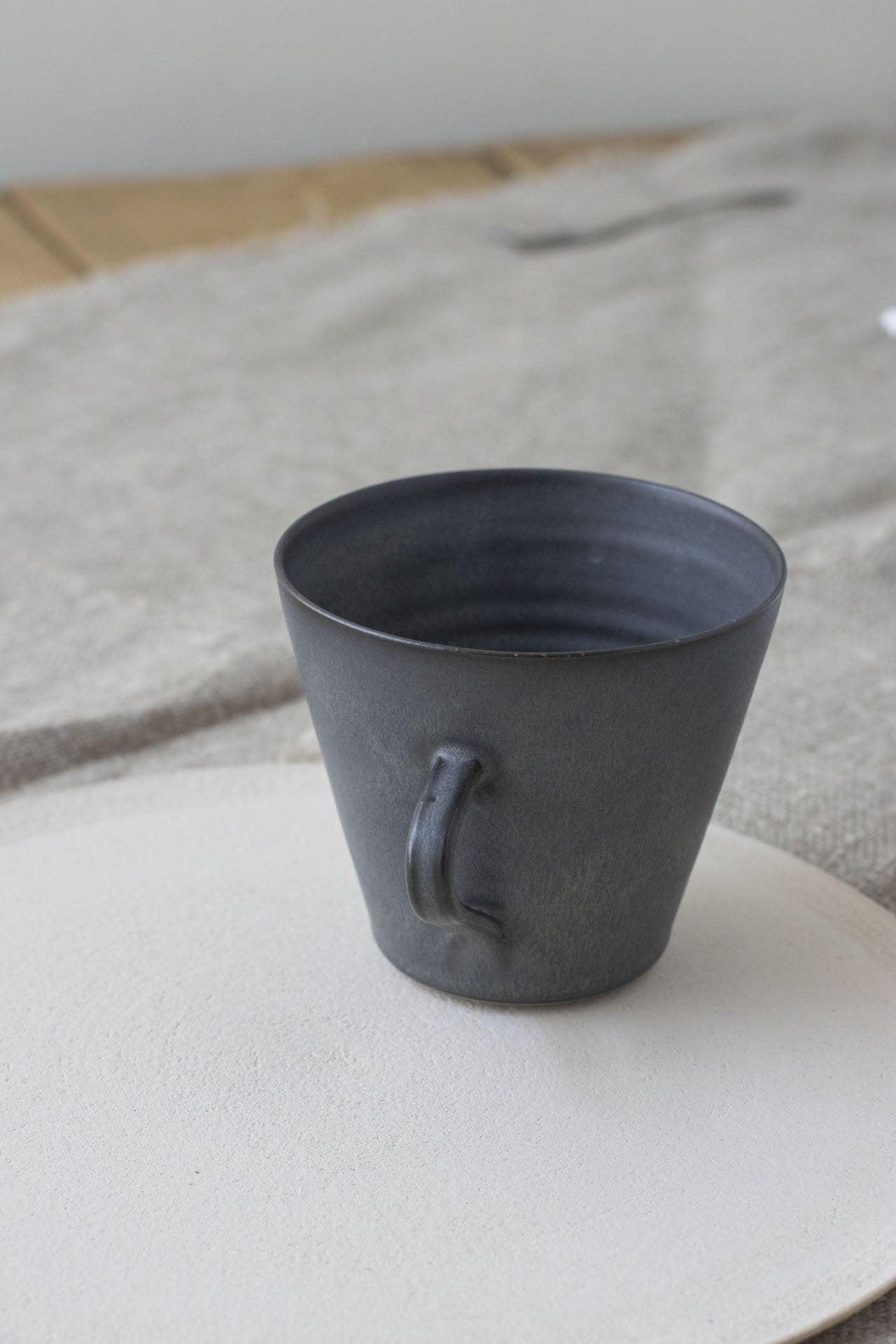 Large Flared Mug with Handle | Nightshade Blue | by Borja Moronta - Lifestory - Borja Moronta