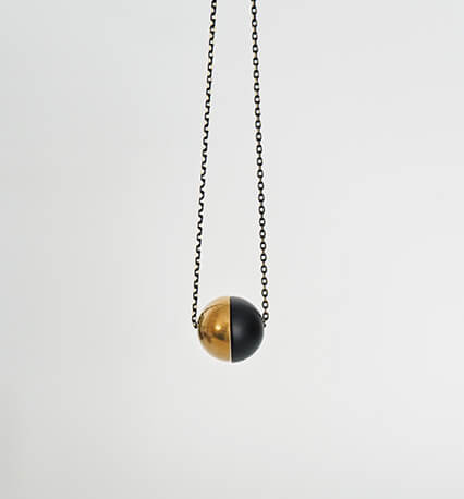 Brass & Black Ball Necklace | by brass+bold - Lifestory - brass+bold