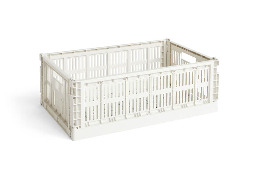 HAY Colour Crate Collapsible Large in off-white | Lifestory