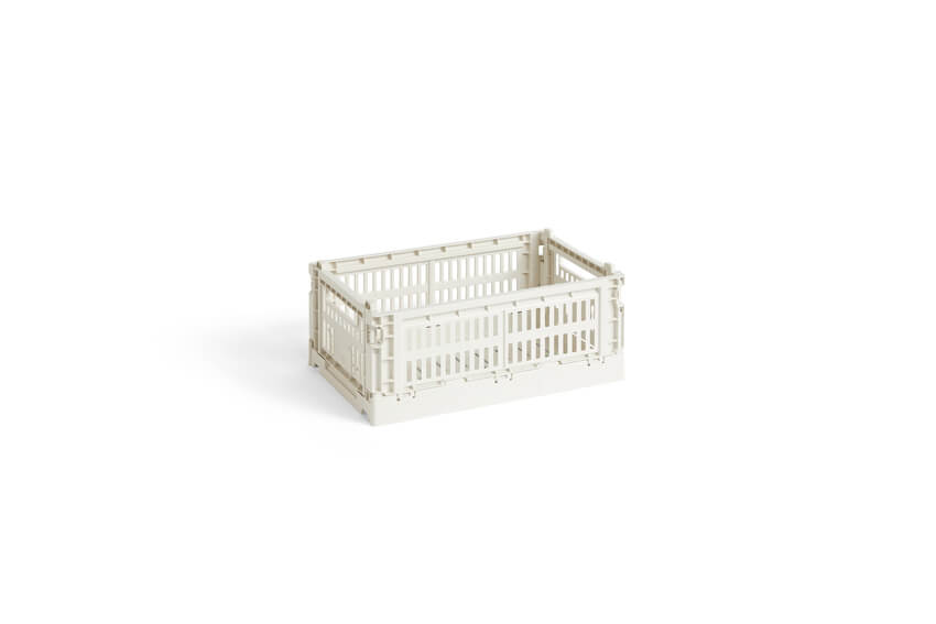 HAY Colour Crate Collapsible Small in Off White | Lifestory