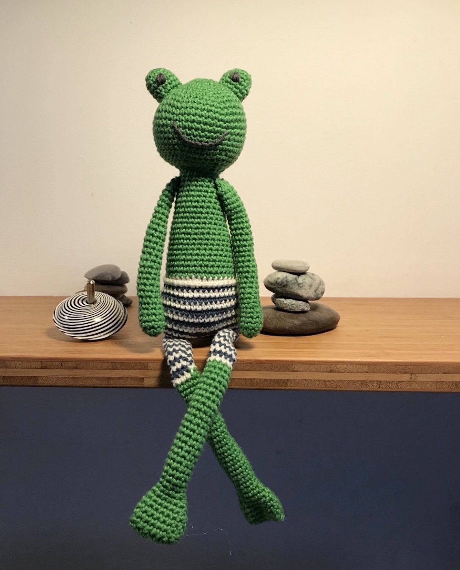 Frog in Stripy Trousers | Soft Toy | Medium | by Olesen Design - Lifestory - Oelsen Design