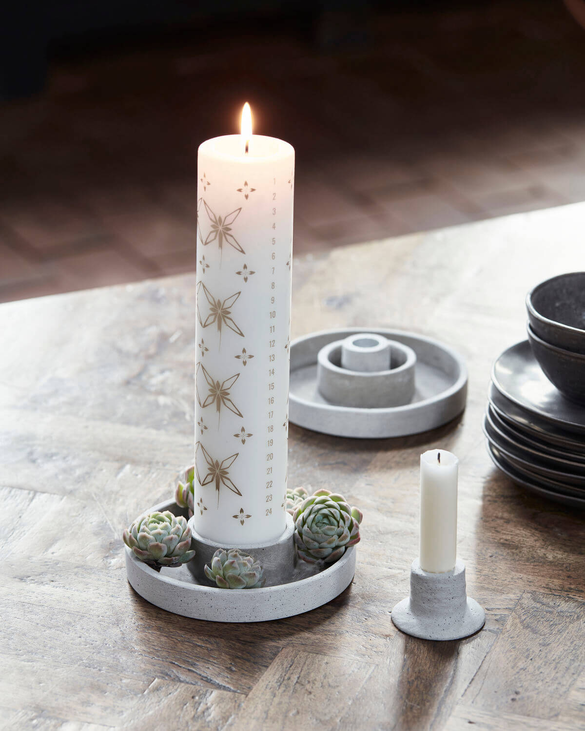 Daca Candle Stand | 2-in-1 | Grey | by House Doctor - Lifestory - House Doctor