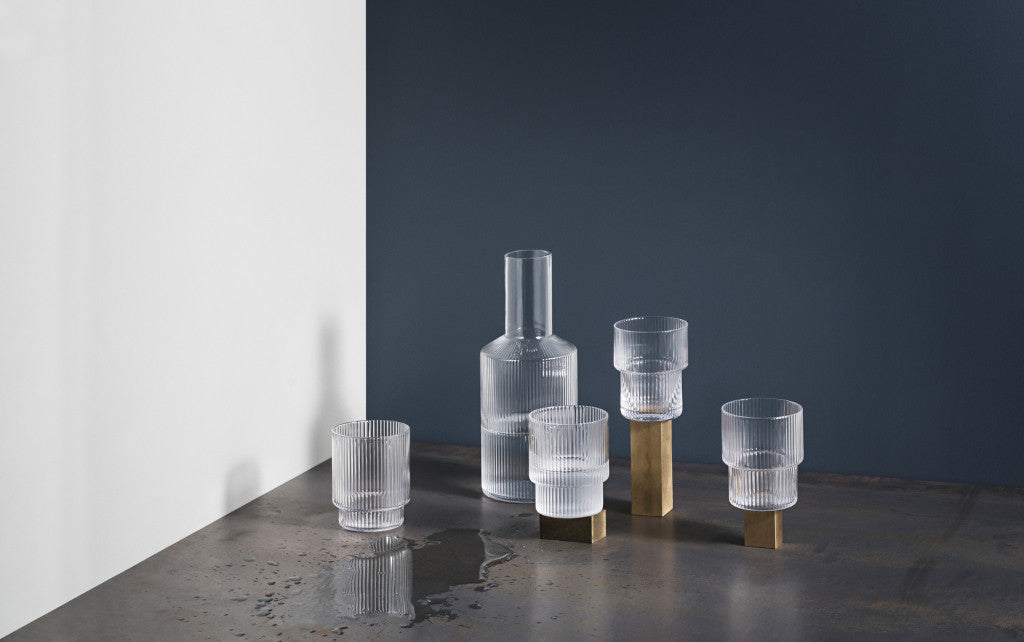 Ripple Glasses | Stepped | Set of 4 | Clear | by ferm Living - Lifestory - ferm Living