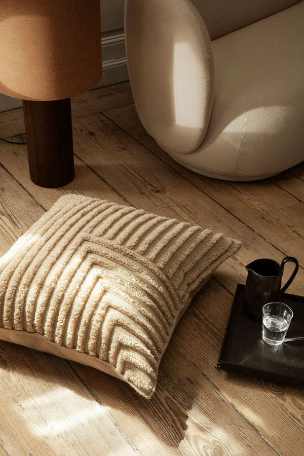 Crease Wool Cushion | Light Sand | by ferm Living - Lifestory - ferm LIVING