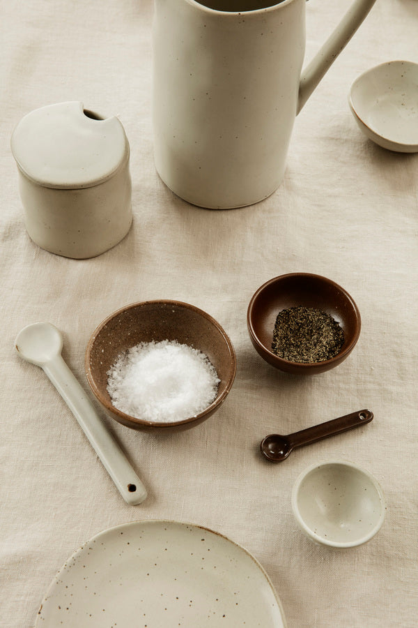 Flow Jar with Spoon | Off-White | Ceramic | by ferm Living - Lifestory - ferm Living