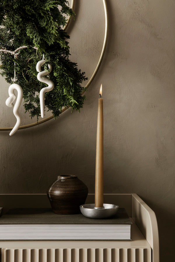 Doodle Ornaments | Set of 2 | Off-White Ceramic - Lifestory - ferm Living