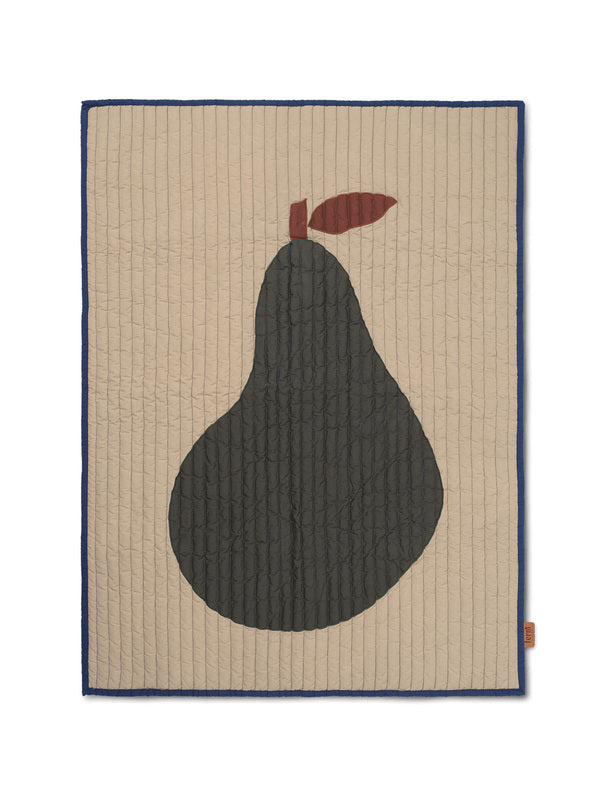 Pear Quilted Blanket | Sand | Ferm Living Kids - Lifestory - ferm LIVING