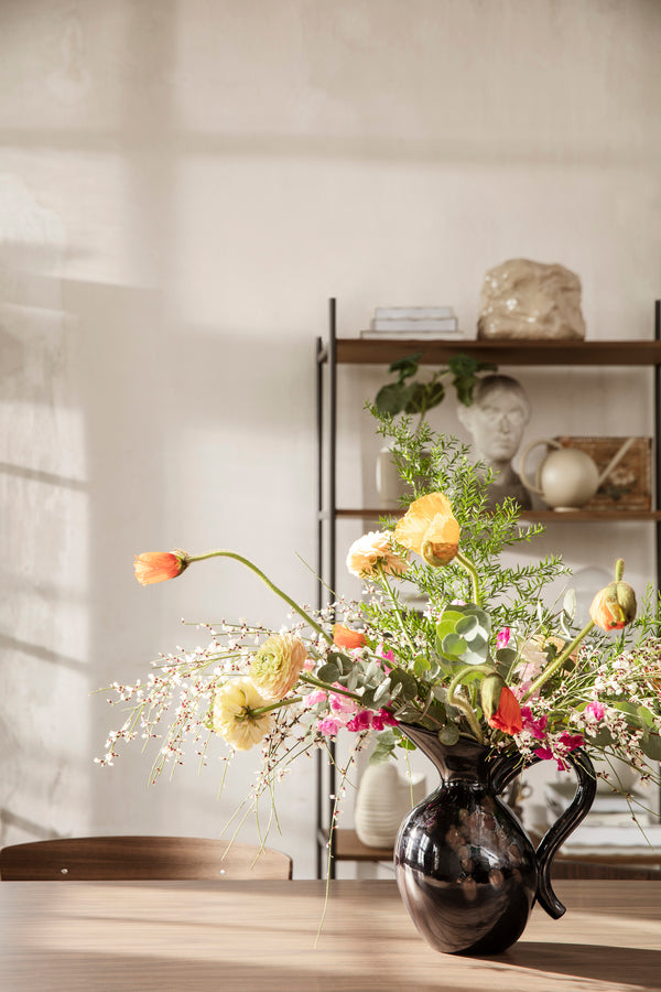 Verso Jug | Large Ceramic Water Jug | Dark Brown - Lifestory - ferm Living