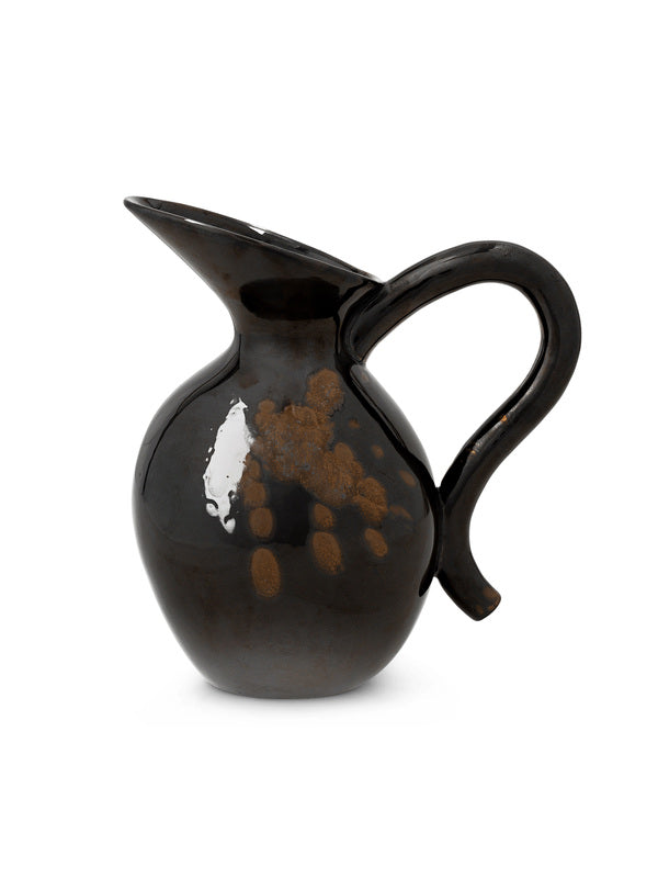 Verso Jug | Large Ceramic Water Jug | Dark Brown - Lifestory - ferm Living