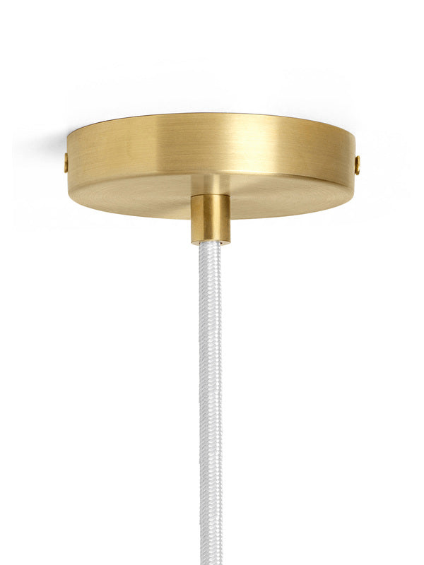 Vuelta Pendant Long | Reeded Glass | White & Brass - Lifestory - ferm LIVING