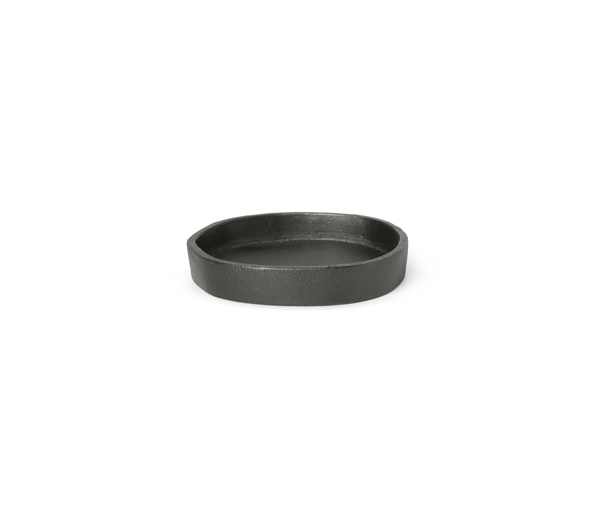 Yama Tray Round | Desk Organiser | Blackened Aluminium - Lifestory - ferm LIVING