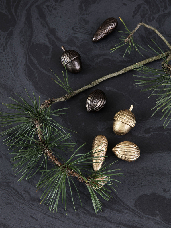Winterland Forest Treats | Solid Brass | Ornament set of 3 by ferm Living - Lifestory - ferm Living