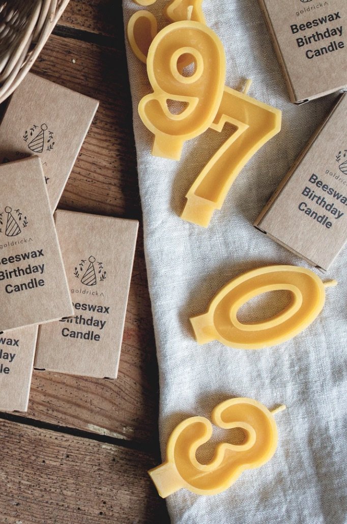 Beeswax Birthday Number Candles | Numbers 0-9 Available - Lifestory - Goldrick Natural Living