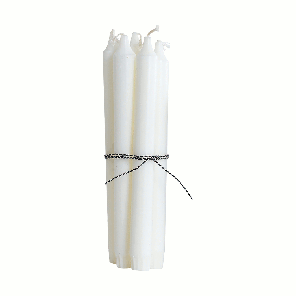 Dinner candles (set of 5) in white by House Doctor - Lifestory - House Doctor