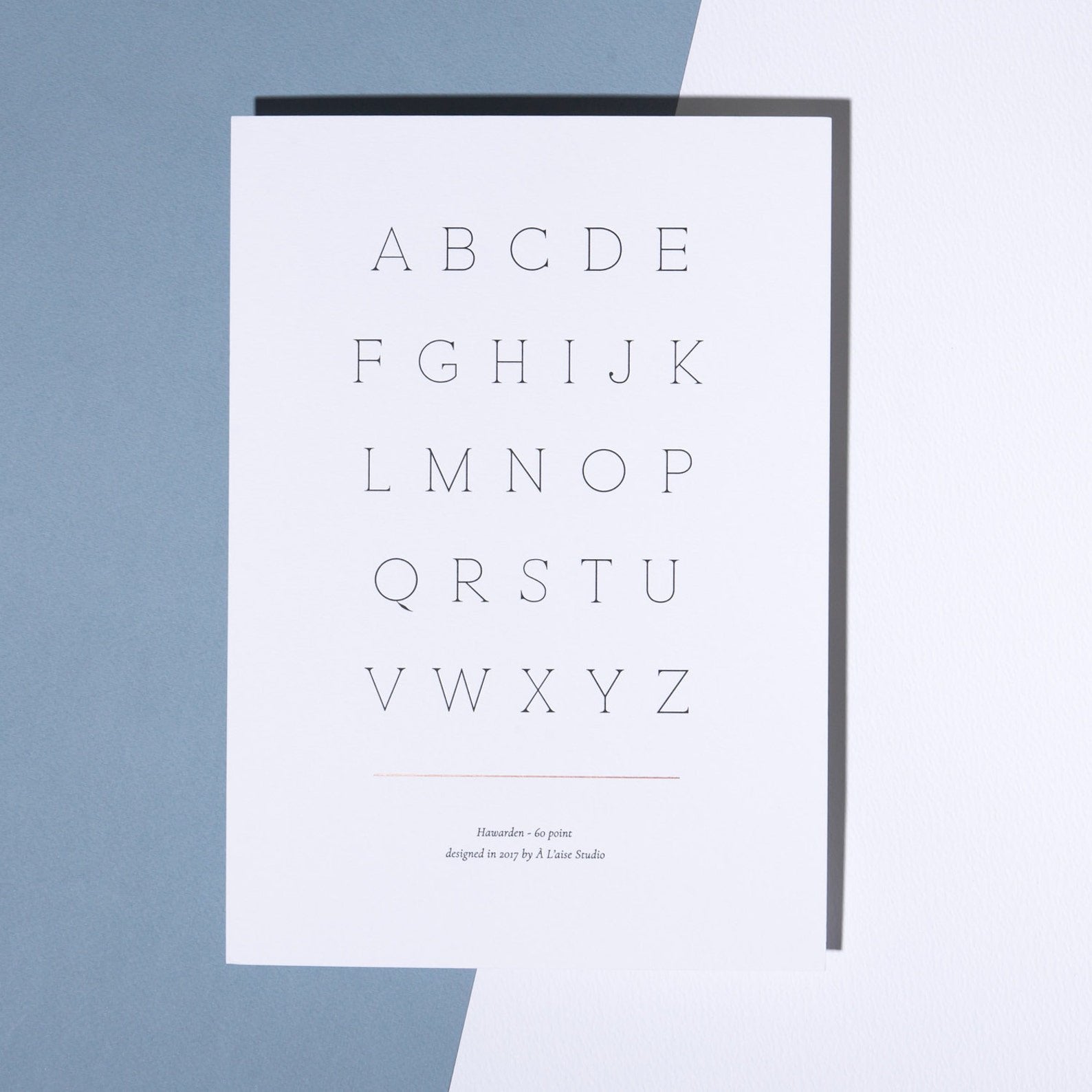 Print | Letterpress & Foil Typeface | Hawarden | by A'laise - Lifestory - A'laise