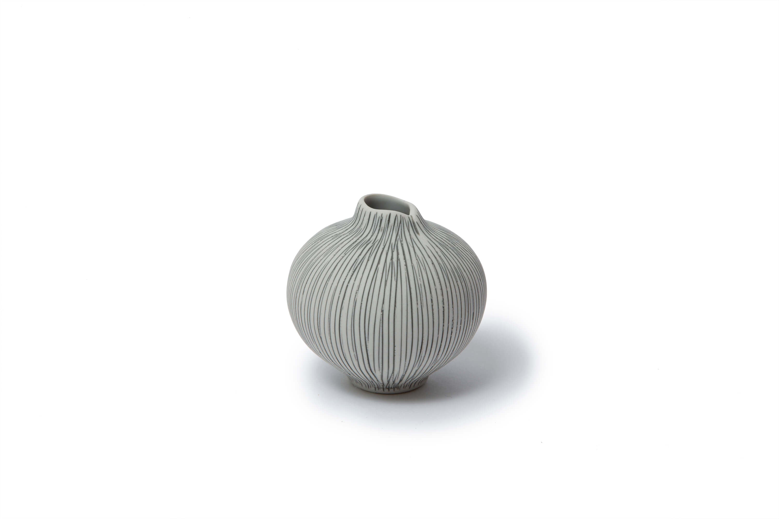 Line Vase | Medium | Vertical Grey Stripes | by Lindform - Lifestory - Lindform