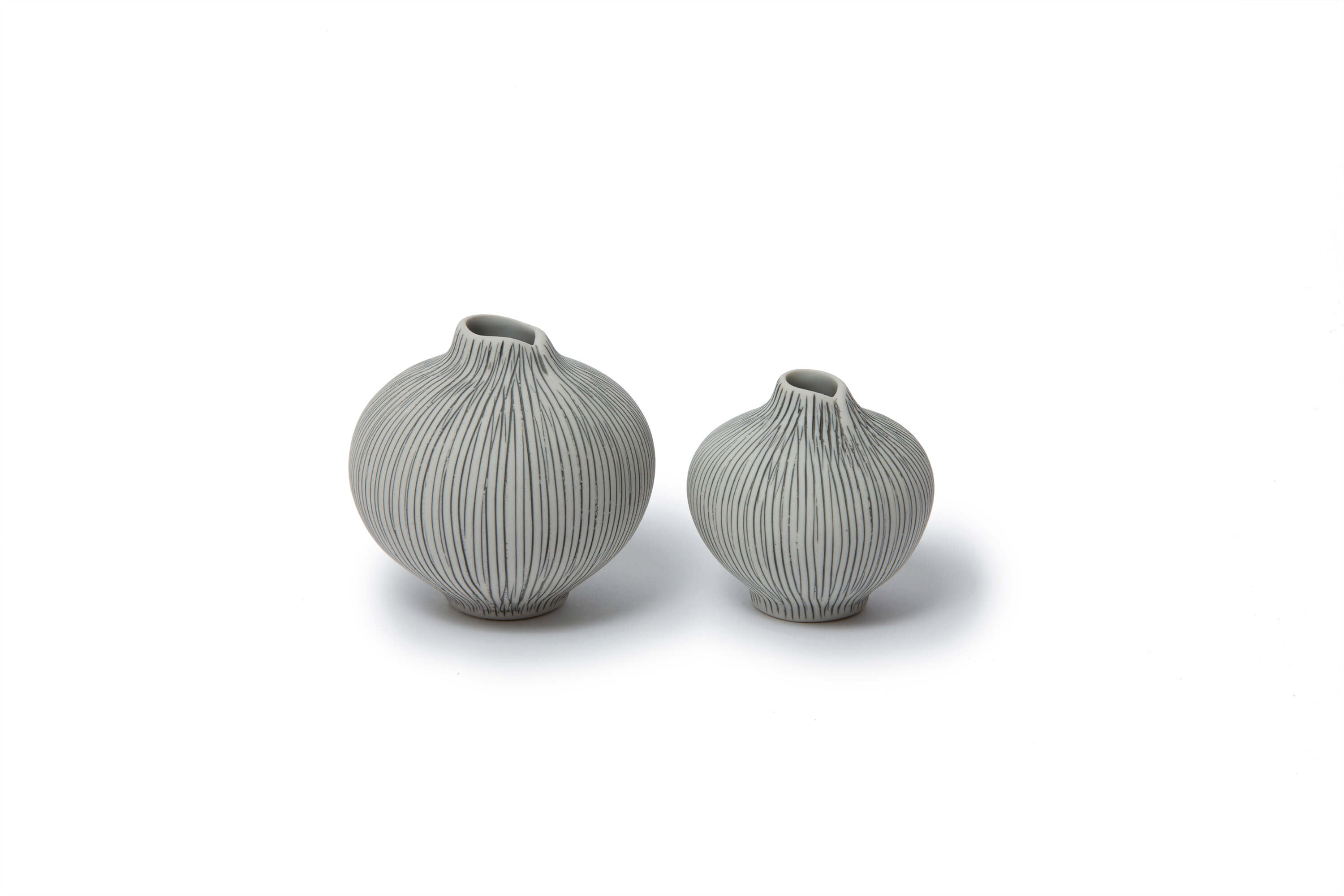 Line Vase | Medium | Vertical Grey Stripes | by Lindform - Lifestory - Lindform
