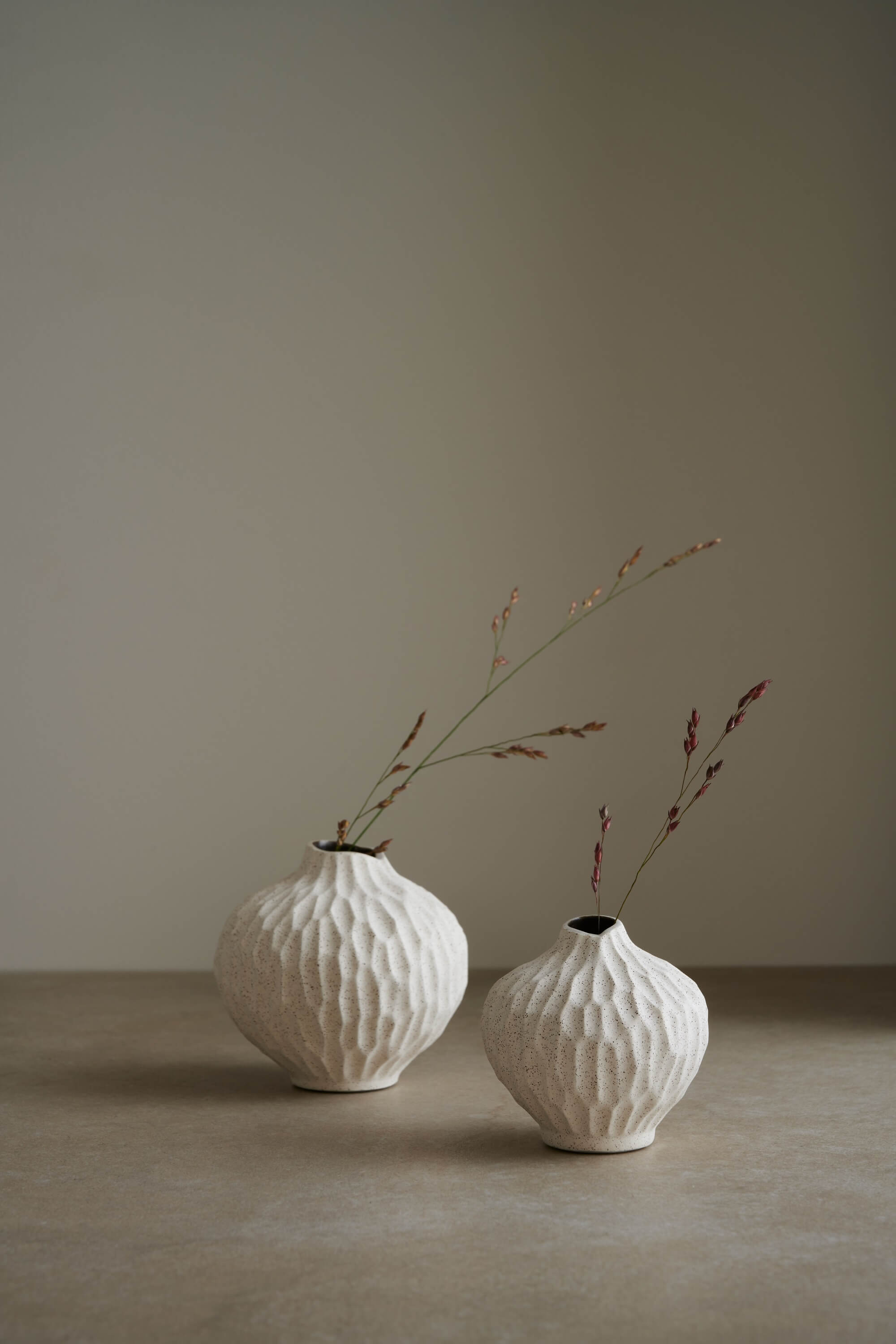 Line Vase | Medium | Sand White Cut | by Lindform - Lifestory - Lindform