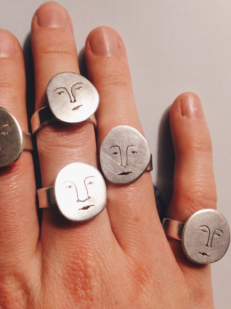 Moon Face Ring | Sterling Silver - Lifestory