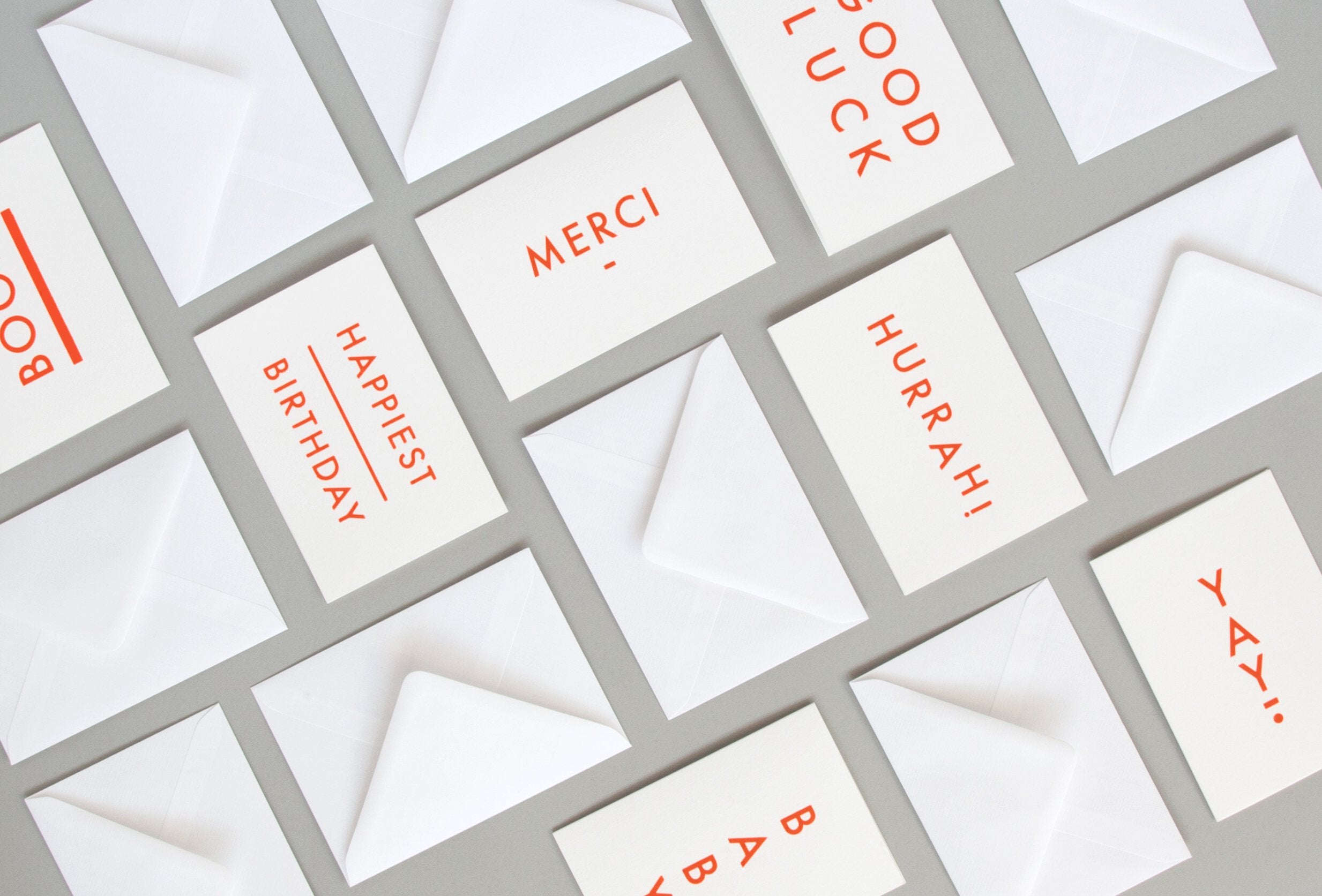 MR & MR Card | Neon Orange on White | Foil Blocked | by Ola - Lifestory - ola