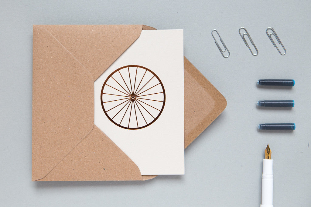 Bicycle Wheel Card Stone/Copper by ola - Lifestory - ola