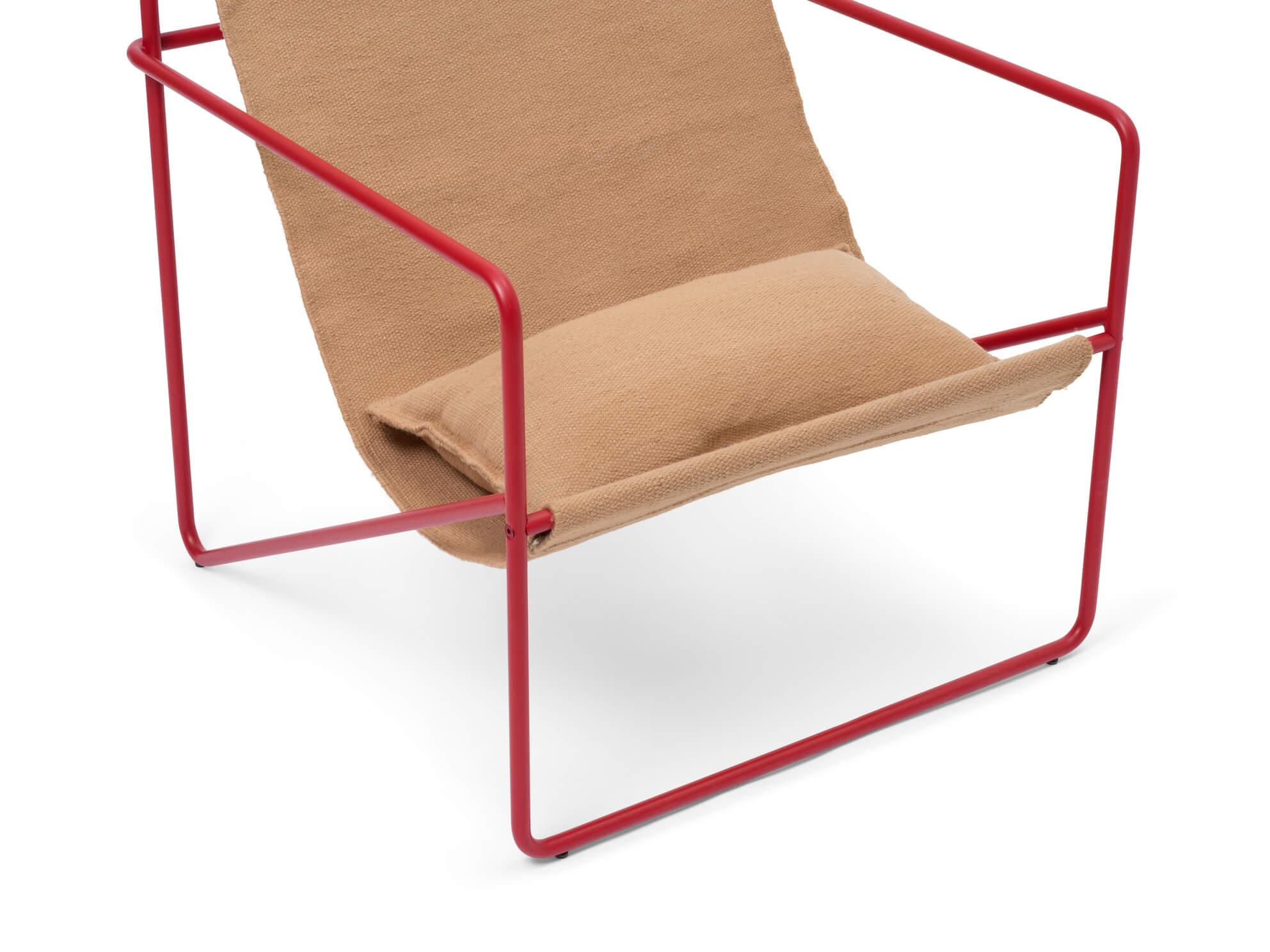Desert Lounge Chair | Poppy Red Frame + Sand Fabric | by ferm Living - Lifestory - ferm Living