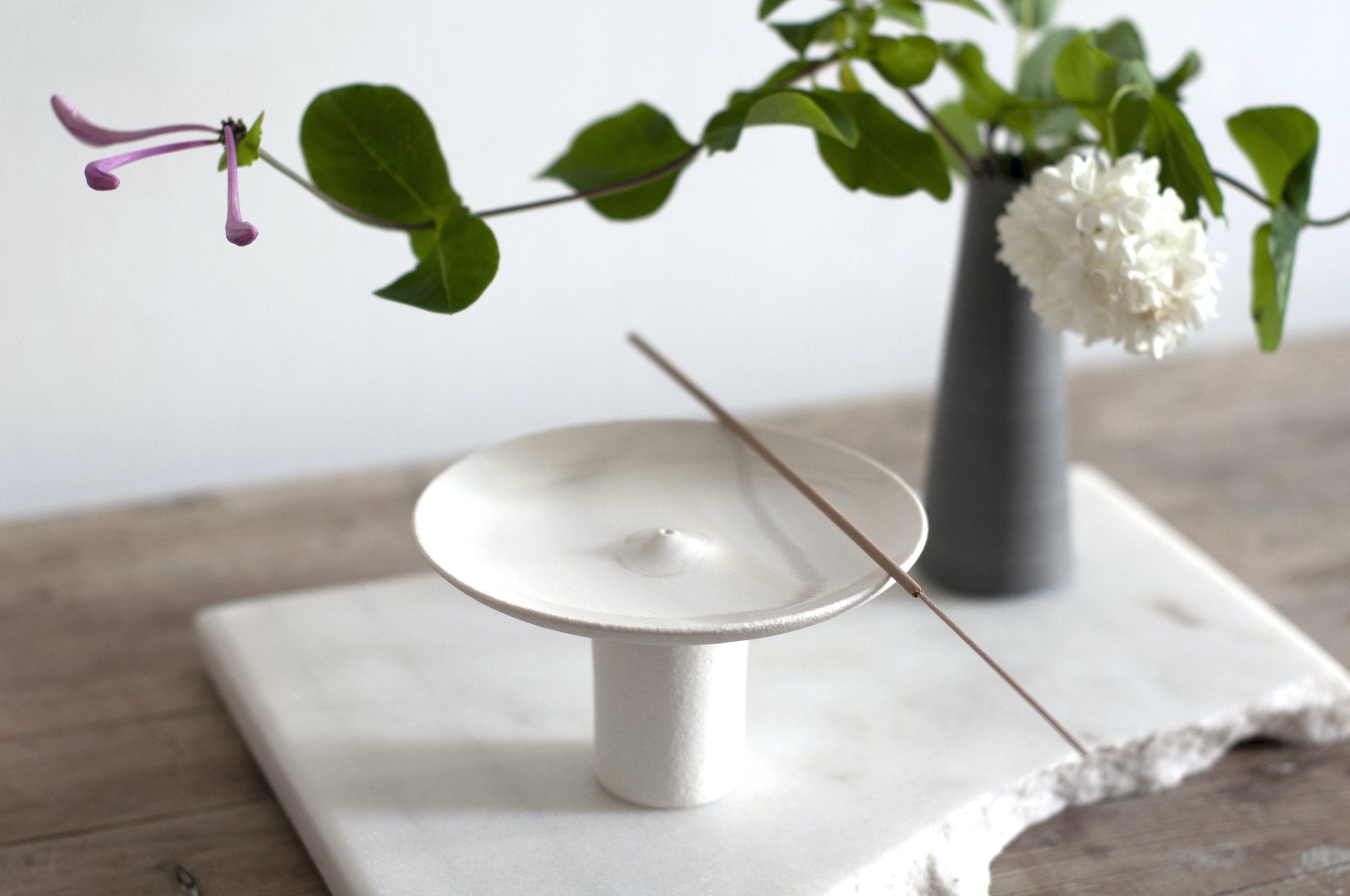 Offering Incense Holder | White | Handmade in Edinburgh | by Studio Brae - Lifestory - Studio Brae