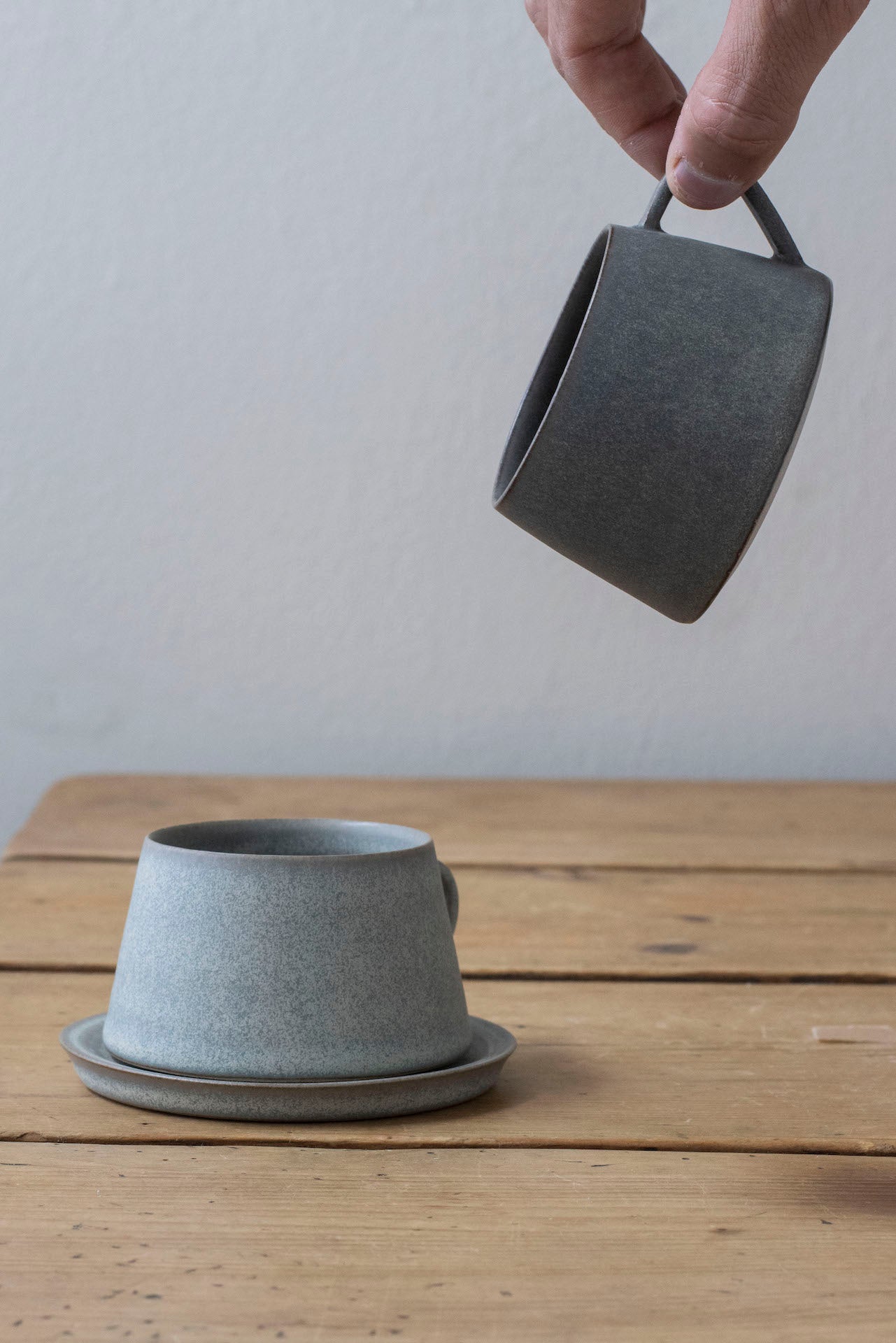 Tapered Cup & Saucer | Moss Green | Borja Moronta - Lifestory - Borja Moronta