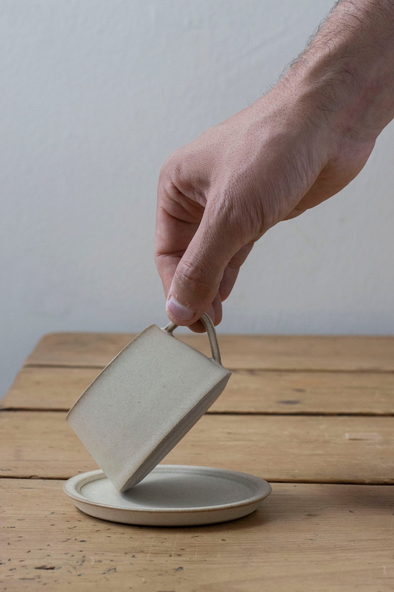 Tapered Cup & Saucer | Off-White | Borja Moronta - Lifestory - Borja Moronta