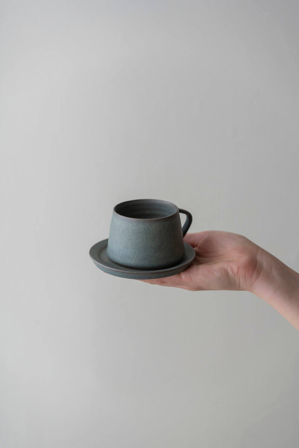 Tapered Cup & Saucer | Moss Green | Borja Moronta - Lifestory - Borja Moronta