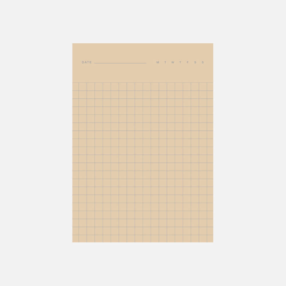 Two-in-One Pad | Grid & Line | Brown & Cream | by Before Breakfast - Lifestory - Before Breakfast