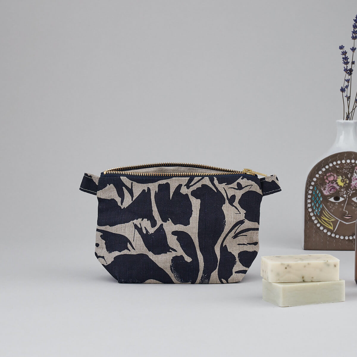 Small Wash Bag | Navy | Blästa Henriët - Lifestory - Blästa Henriët