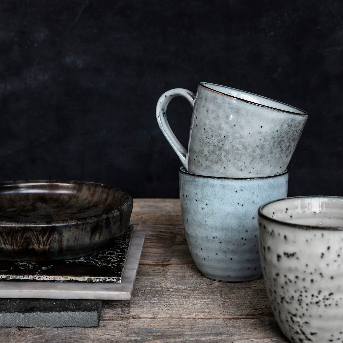 Mug | Rustic | Grey/Blue | by House Doctor - Lifestory - House Doctor