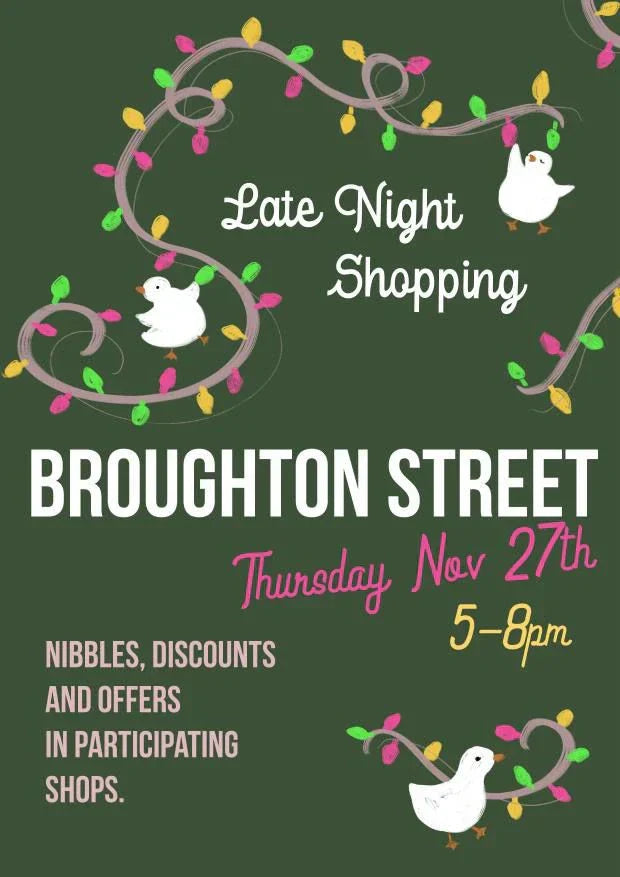 Broughton Street Festive Late Night Shopping - Nov 27th - 5-8pm
