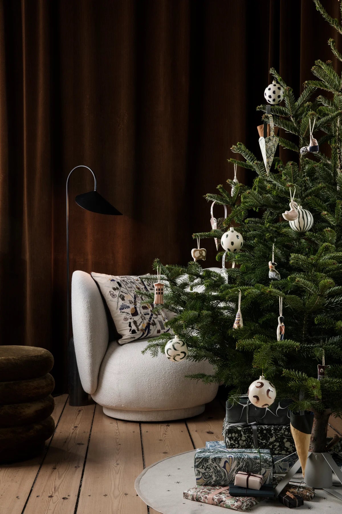 Scandi Christmas tree decorations
