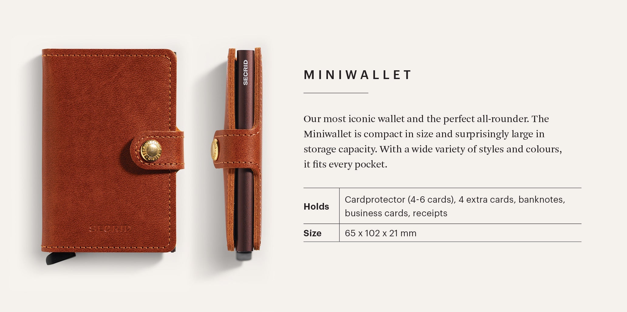 Miniwallet in Vintage Brown by Secrid Wallets - Lifestory