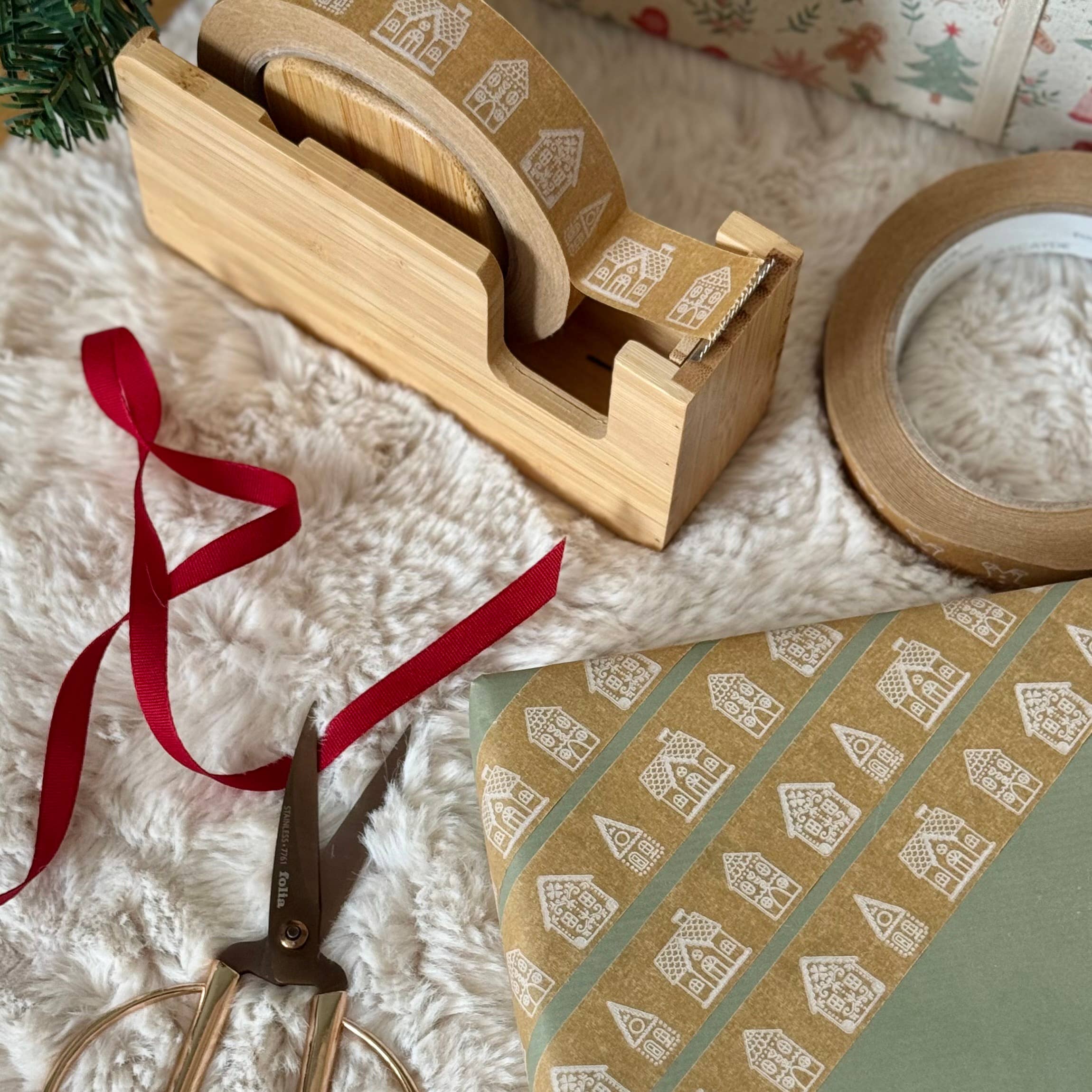 Gingerbread Houses Paper Tape - 50m
