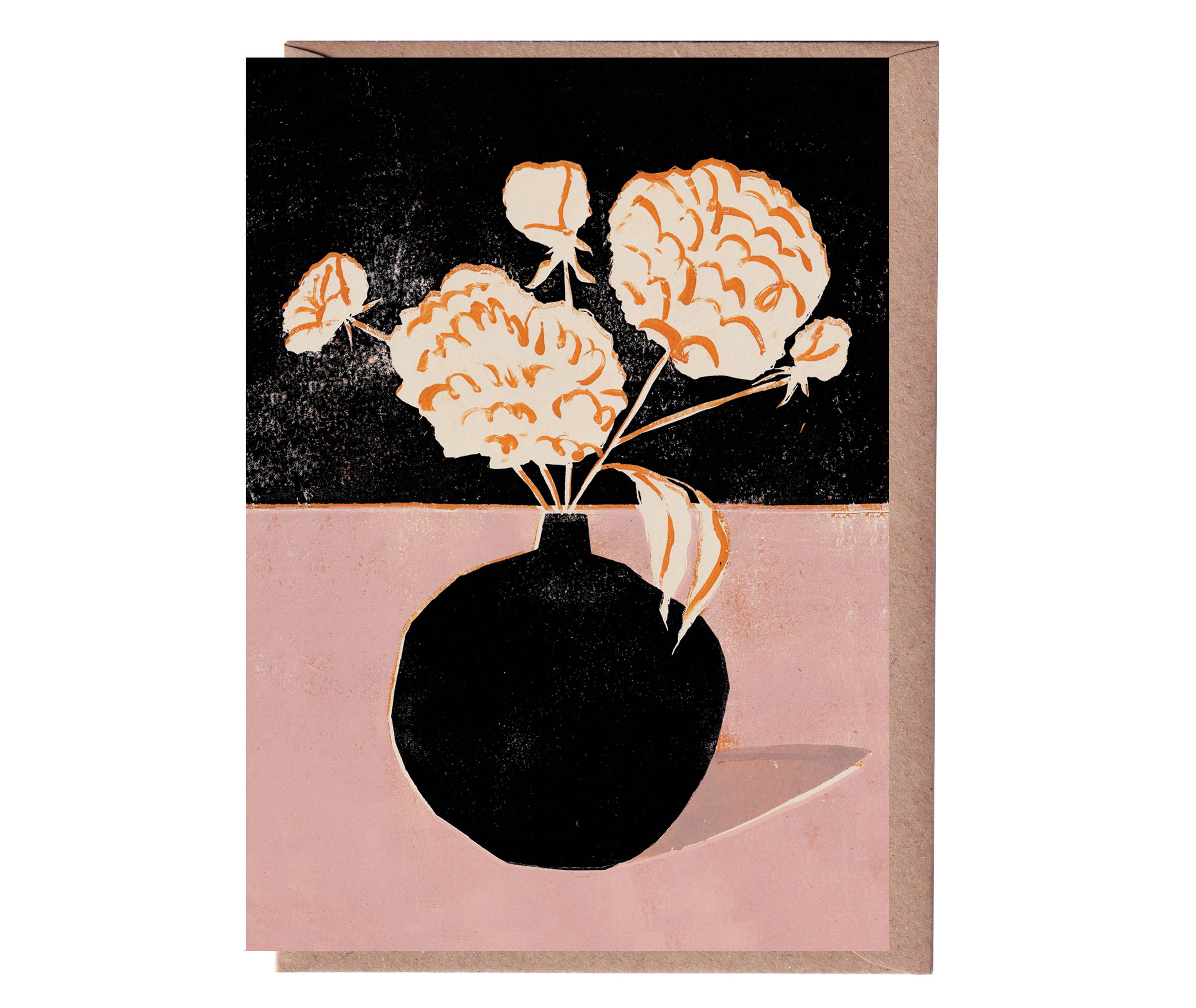 White Peonies Card by Luiza Holub - Lifestory