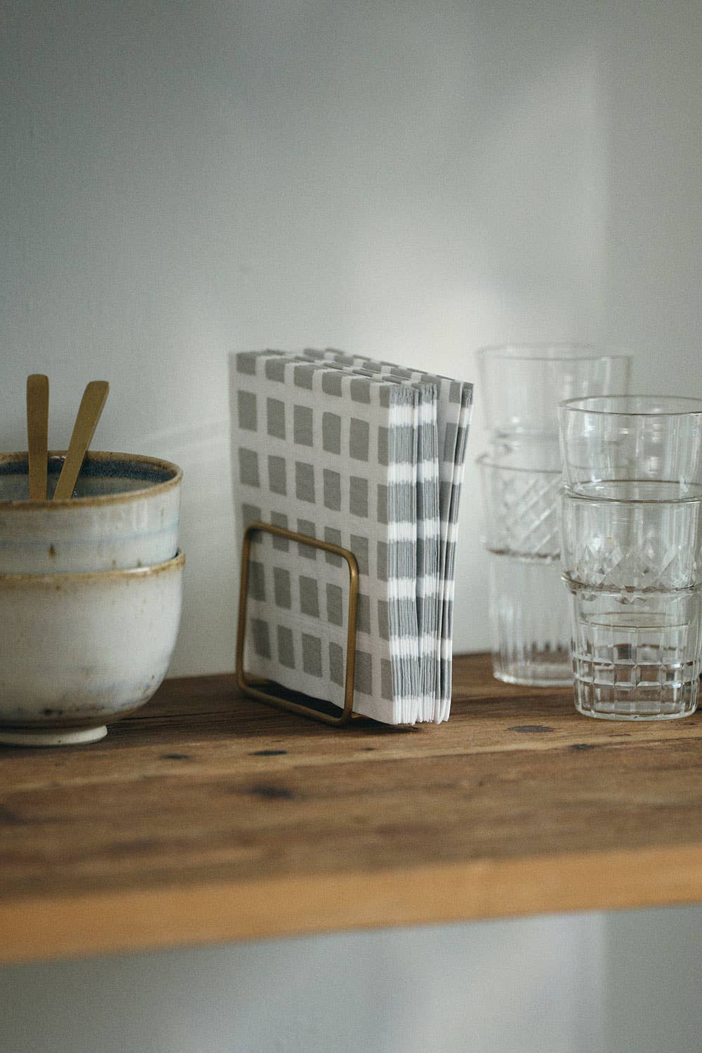 Fog Linen Work Brass Napkin/Paper Holder Stand - Lifestory