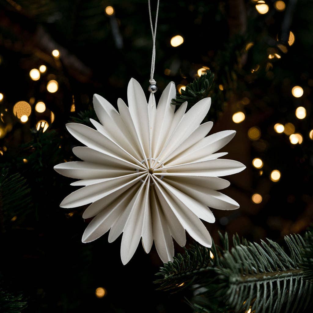 Christmas White Paper 'Hercules' Decoration Hanging Ornament - Lifestory