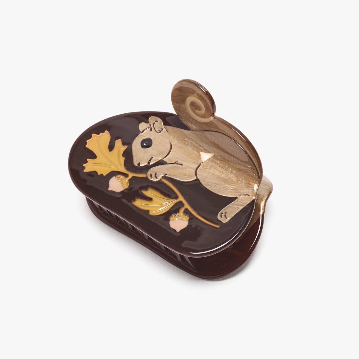 Winona Irene Oak Squirrel Acetate Hair Claw