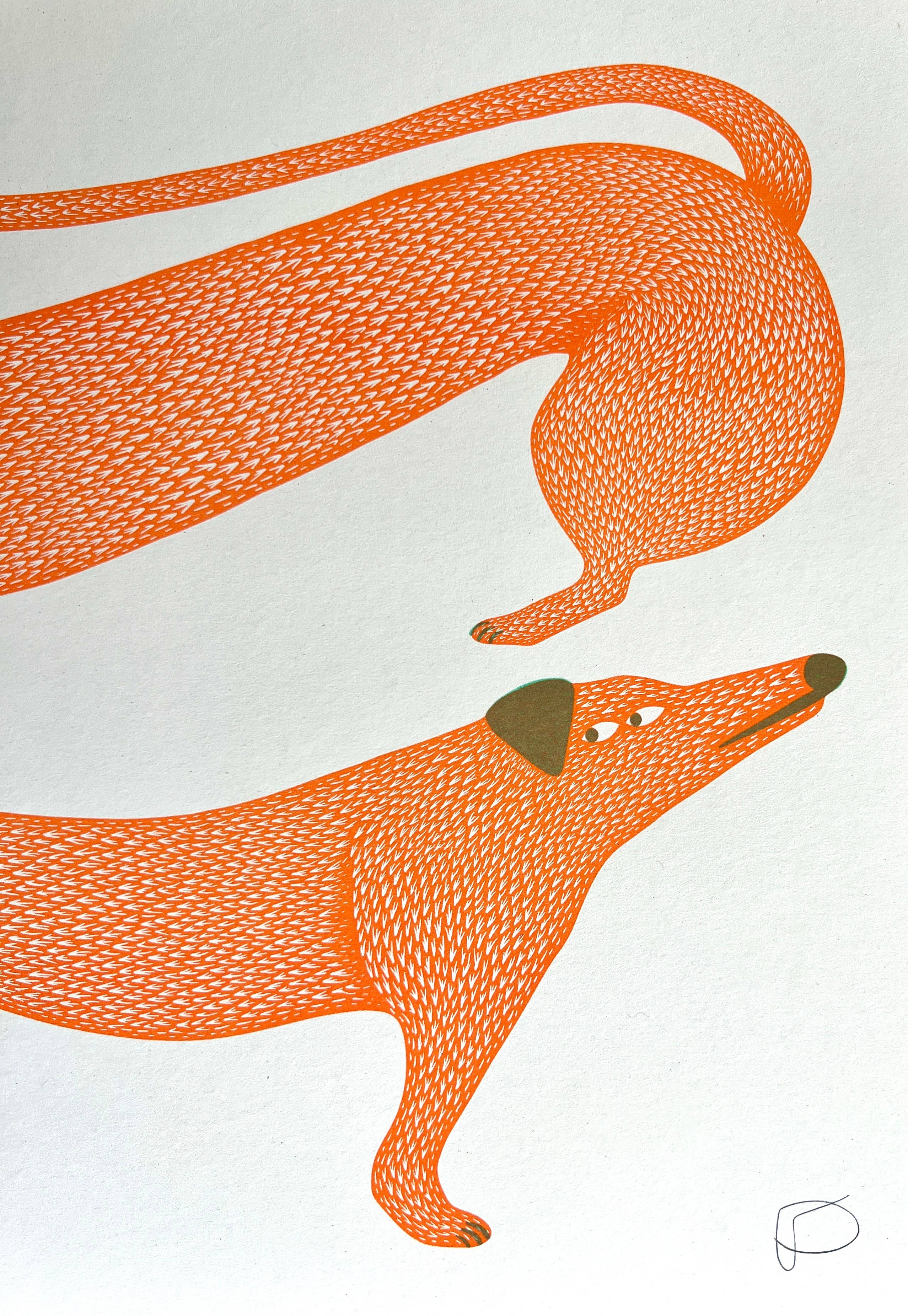 "Big Stretch" Unframed A3 Riso Print by Strangford - Lifestory