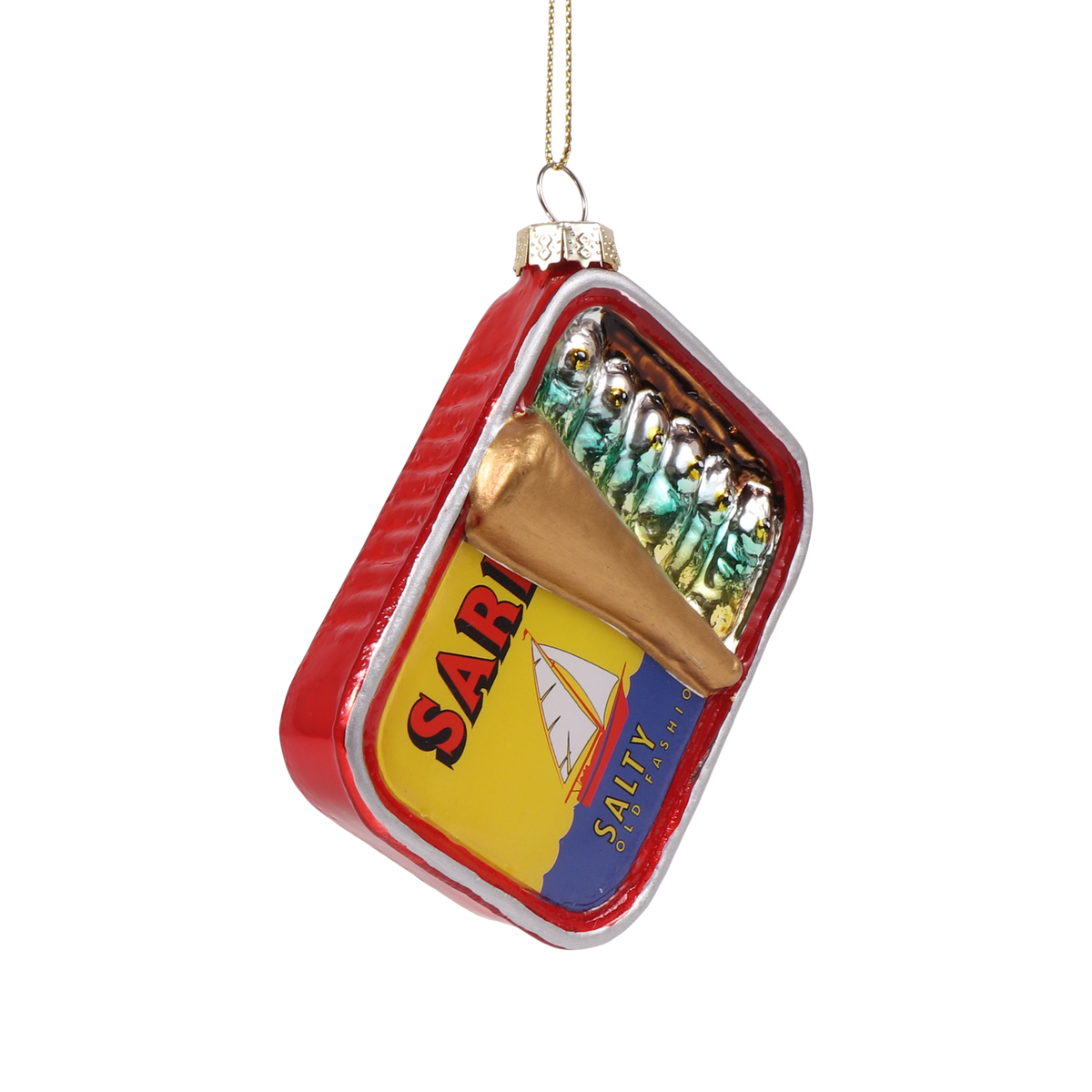 Sardines Tin Glass Hanging Decoration by studio THIE