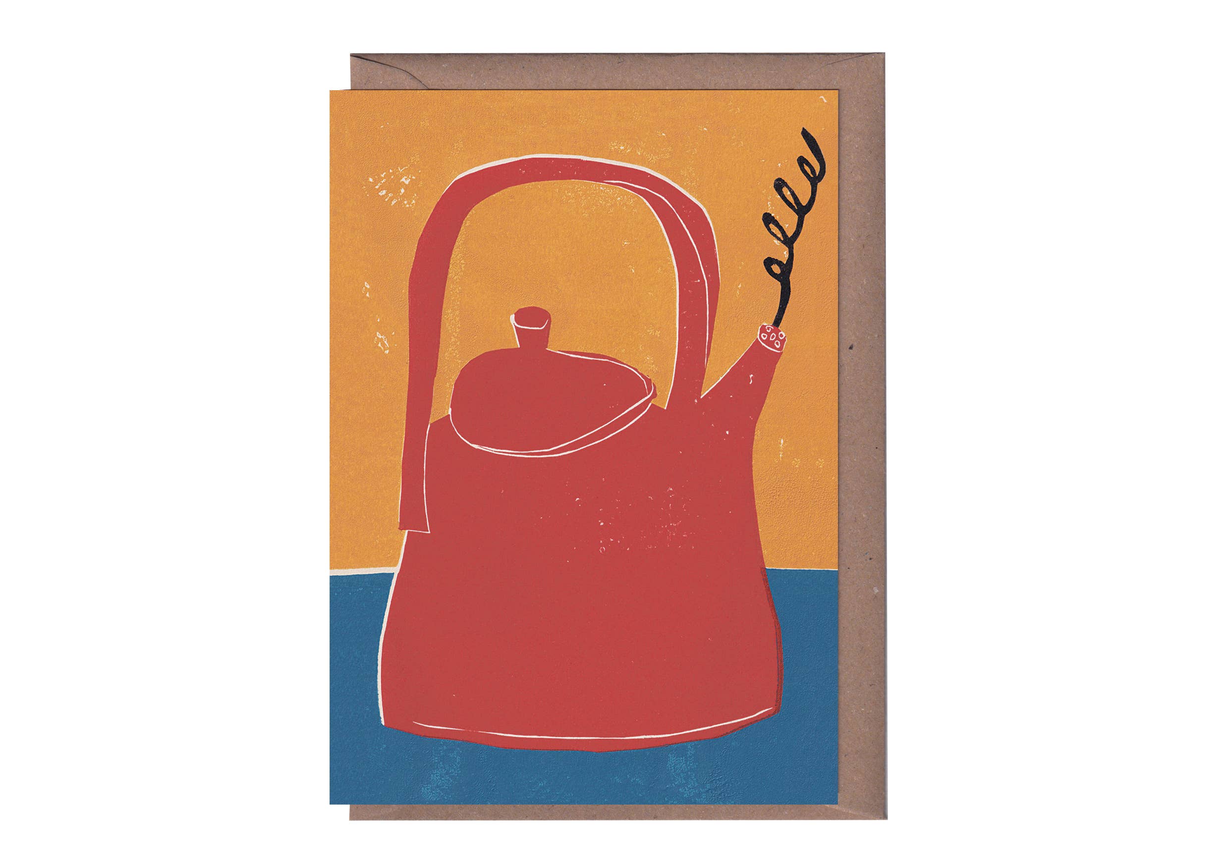 Red Teapot Card by Luiza Holub - Lifestory